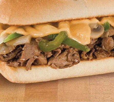 Hump day calls for a Philly Steak & Cheese sandwich! This savory shaved ribeye is grilled to perfection! Order one today!