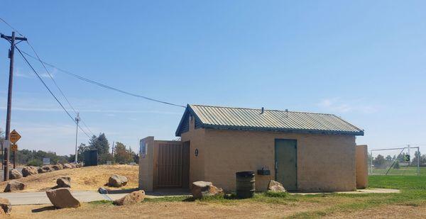 Restrooms near soccer field