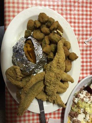 Small catfish platter. It is filling and tastes great!