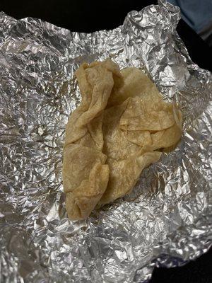 My balled up side tortilla