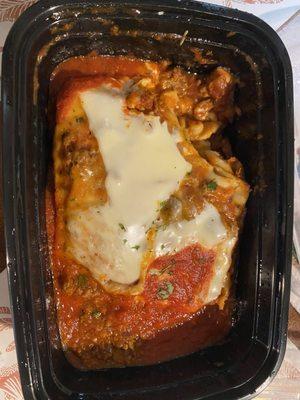 Lasagna,couldn't resist taking a bite 5 stars!