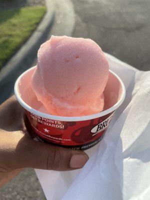 Lemonade strawberry sorbet