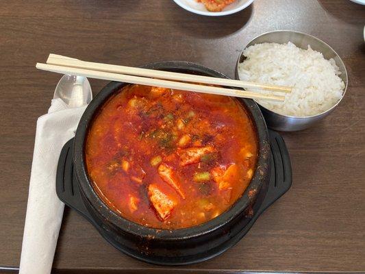 soondubu jjigae spicy!