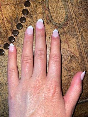 Acrylic french tip nails