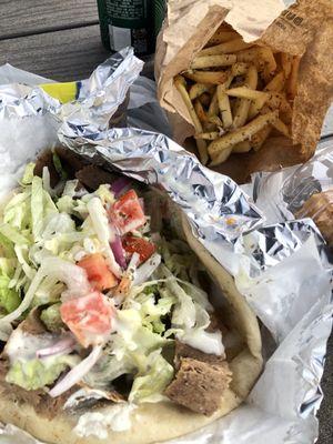 Lamb Gyro and Fries