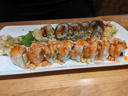 Double Crunch roll and Tiger roll