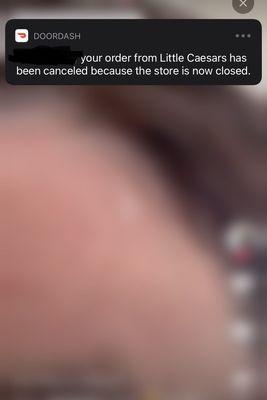 Doordash cancelation