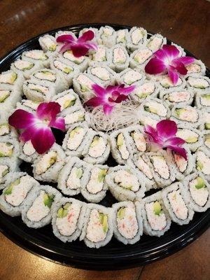 California rolls platter $52 (as of 3/13/21)