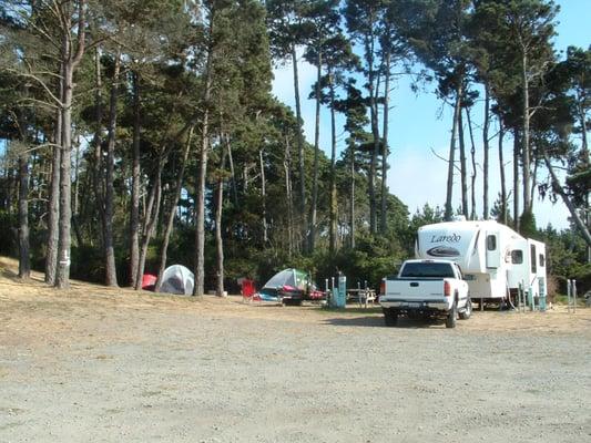 Summer at Sites 34 and 35 - Hidden Pines RV Park.