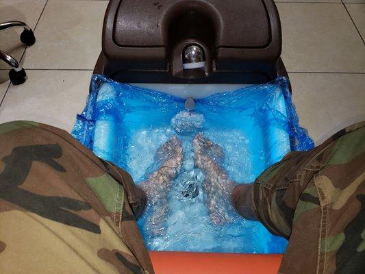 First time pedicure.. 2 Salutes!