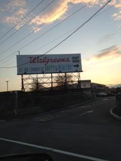 Walgreens -- 166 Walnut Street (basically on RTE 1), Saugus                          Billboard Exit Sign