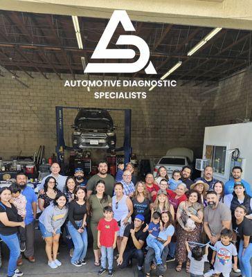 This is how united and family oriented we are ! You're always going to be in good hands here at Automotive Diagnostic Specialists!