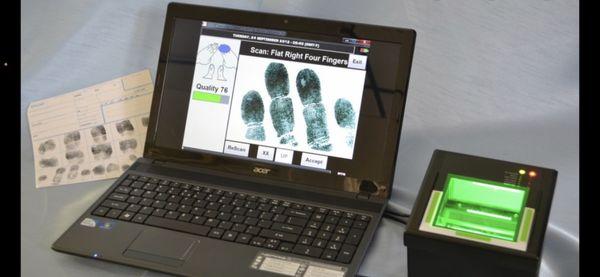 Livescan fingerprinting