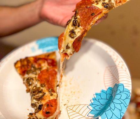 Pepperoni and Mushroom pizza