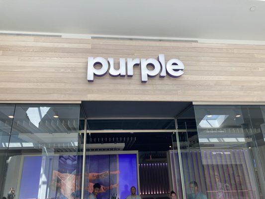 the entrance to Purple (inside of The Mall at Green Hills)