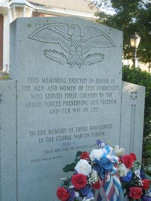 Center monument for all of Enfield's Vets and the War on Terror