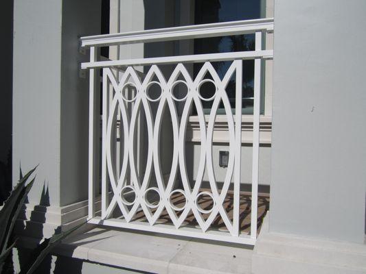 Custom welded aluminum railing by Liberty Aluminum Co