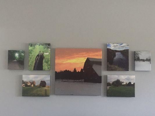 Canvas wrapped photos of my family's farm.