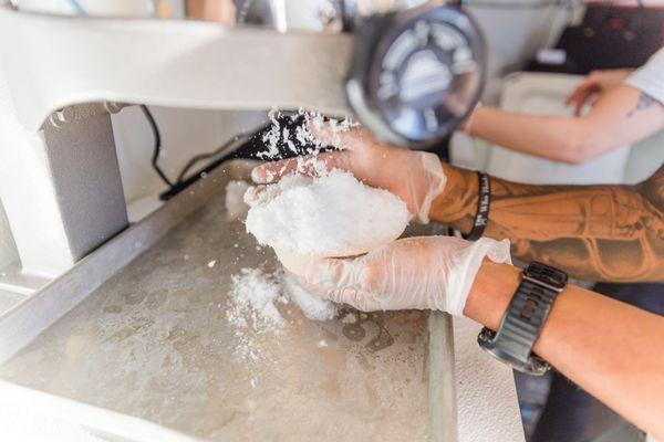 Shaving fluffiest ice in Northwest Florida!