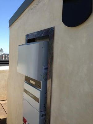 Corona Del Mar Installation "Attention to details" Custom recessed inverter for the ocean view top deck.