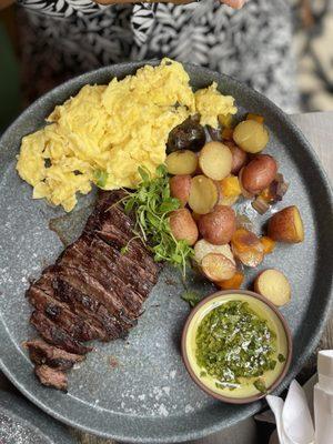 Steak and eggs