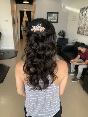 Beautiful engagement hair by Nicole