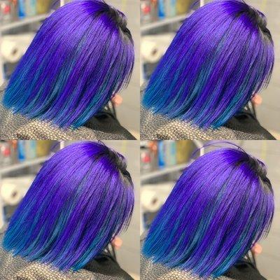 Purple&Blue Dimensional Hair