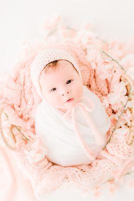 Newborn photography session in the studio