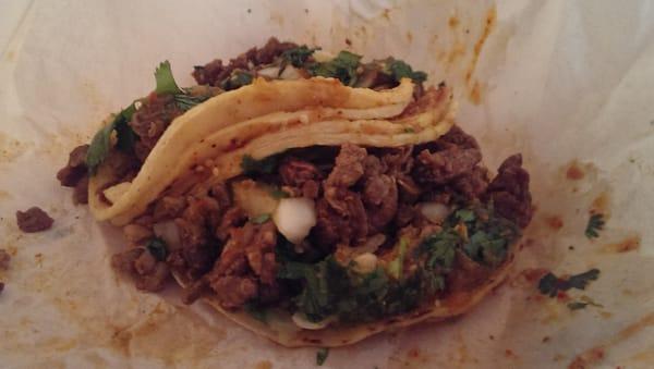 Delicious tacos to go survived a rough trip home.