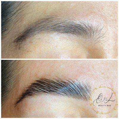 Give your brows that wow factor using our keratin brow lamination service. It lasts up to 6 weeks!