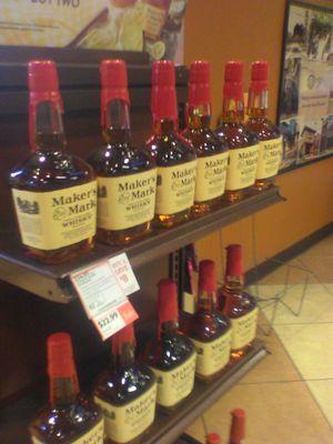 Maker's Mark is on sale. But keep walking. I have enough bourbon at home to get a moose drunk.