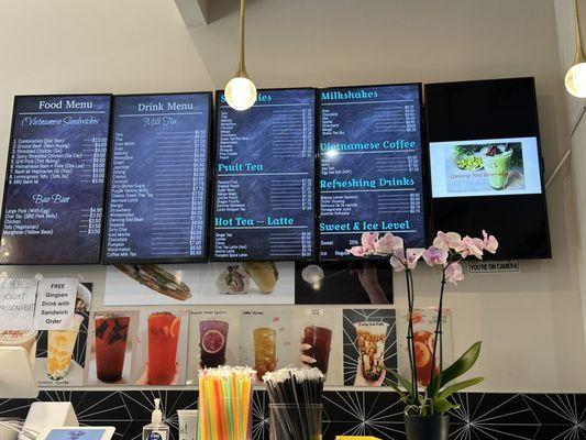 Inside menu board