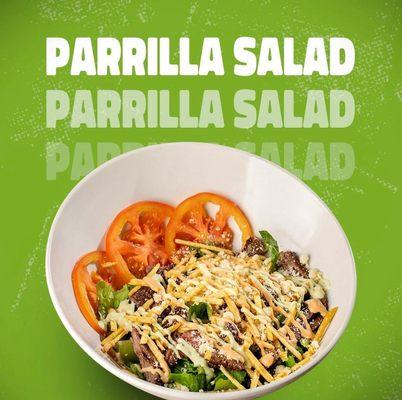 Talking can wait when it comes to this delicious Parrilla Salad!