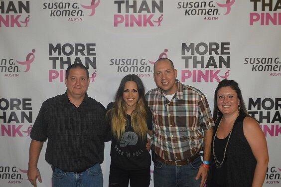 Jon, Matt and Kelli meeting Jana Kramer at a local Susan G. Komen event!