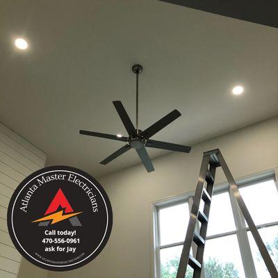 Recessed Lighting and 2 Story Ceiling Fan Installation