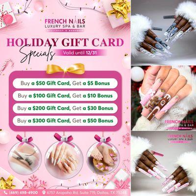 HOLIDAY GIFT CARD SPECIALS