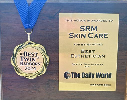 Voted Best Esthetician for Best of Twin Harbors