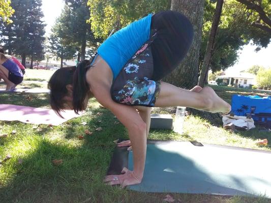 I love yoga in the park! Every Sunday morning at 10:30 am in Red Morton Park, the northwest corner of the park by the veterans senior center