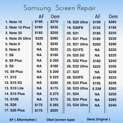 Samsung screen repair