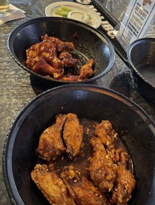 myong wings and BBQ wings - very good!