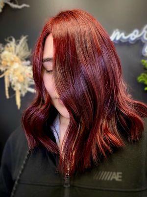 Red vivid hair color