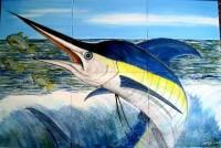 Going Marlin Fishing Tile Mural. From the "Going Fishing Collection"