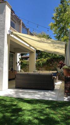 Create a new outdoor world with a awning. can add the advantage with one click to get the shade you need