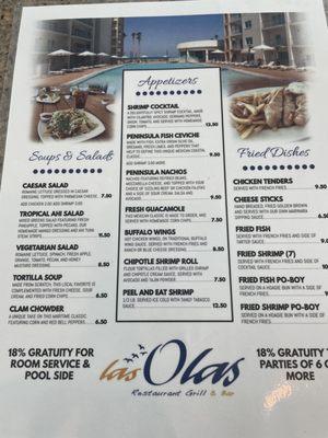 Menu back