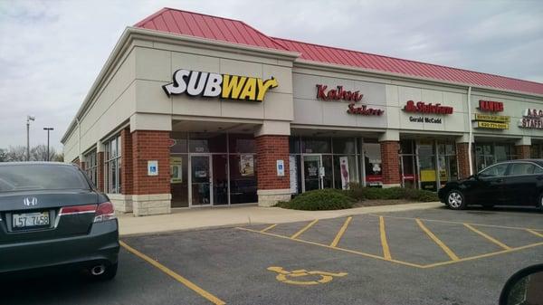 The front entrance to Subway