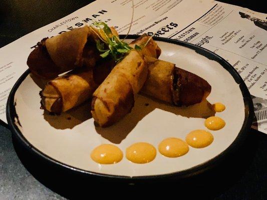 Steak & Cheese Spring Rolls, very tasty!