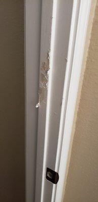 wall that was damaged by door