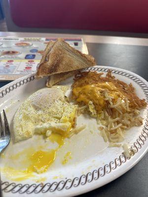 Eggs and hash browns