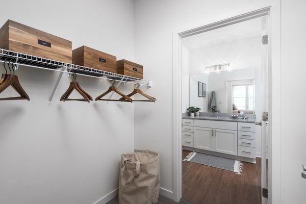 Walk-in closets help keep life simple and well organized