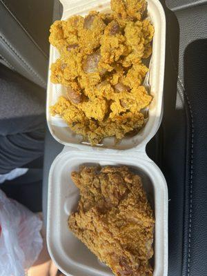 Chicken gizzards and chicken breast